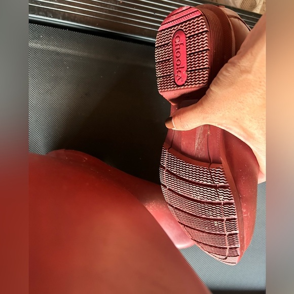 Chooka Tall Rain burgundy Buckle Womens 6 Glam Girly Garden Cottage - Picture 9 of 11